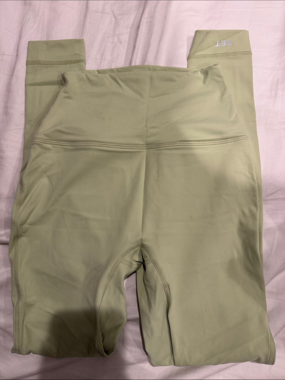 SET Active x Aimee Song Olive Green High-Rise Bike Shorts
